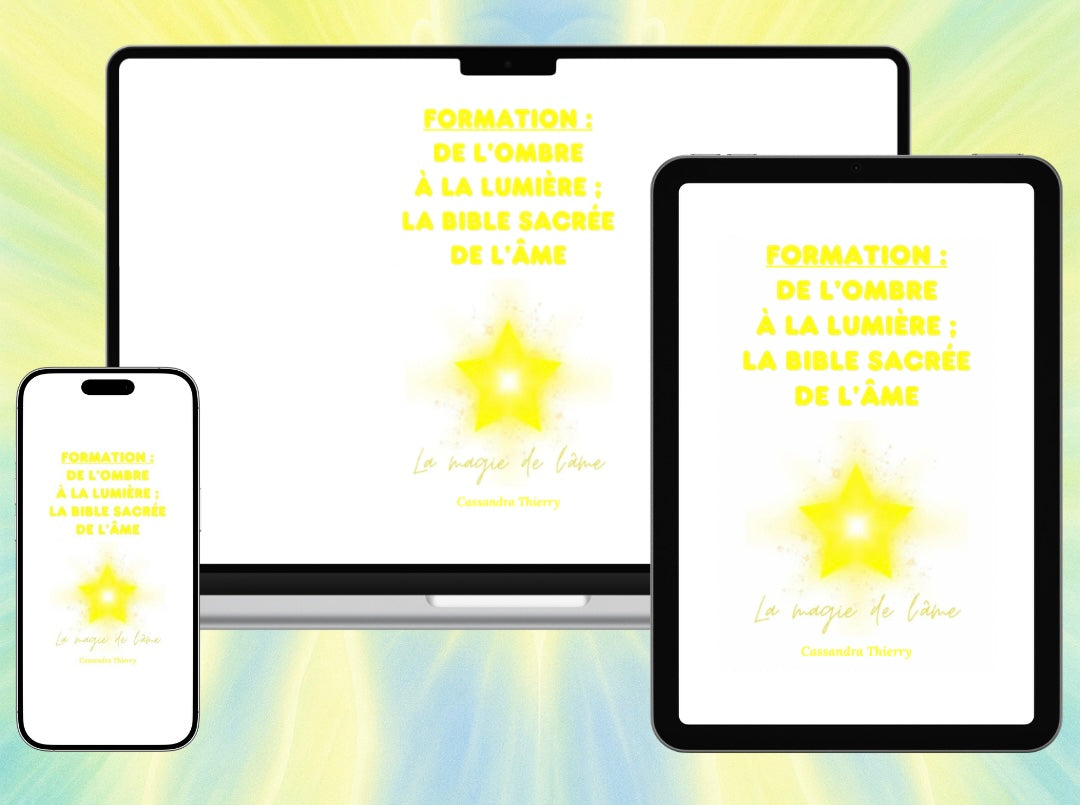 FORMATION : DE L’OMBRE À LA LUMIÈRE ; LA BIBLE SACRÉE DE L’ÂME ⭐️ 👉🏻 Le guide sacré de reconnexion à soi et de transformation intérieure ✨